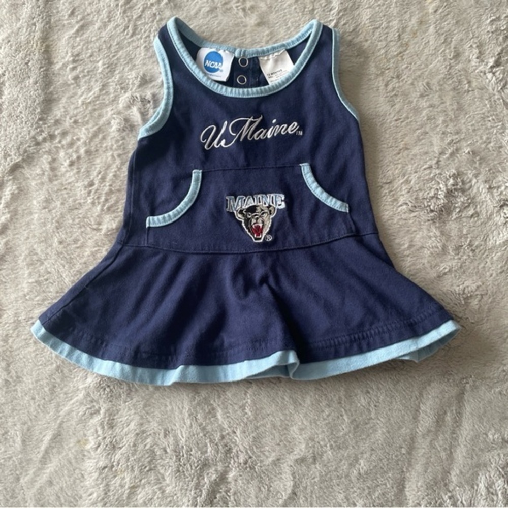University of Maine Navy Blue cheerleading Dress Size 12 month